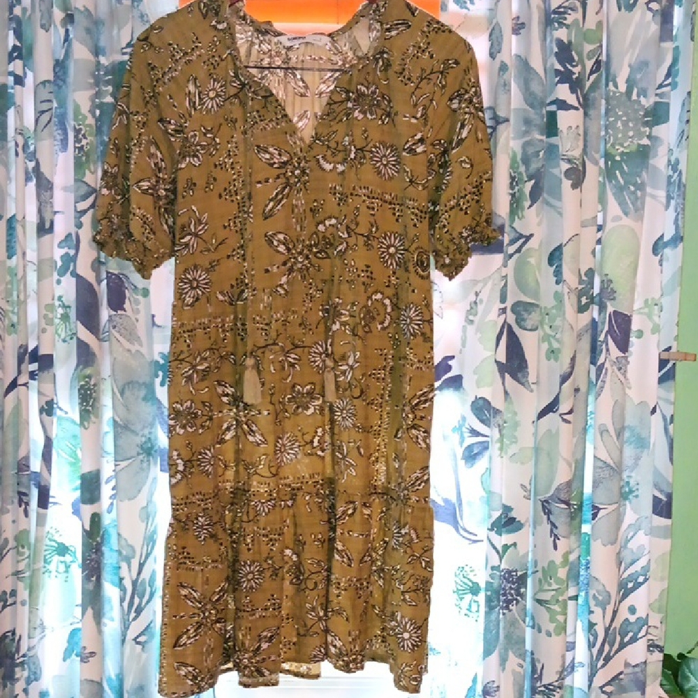 Sonoma Olive Floral Midi Dress